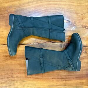 Teva De La Vina Women's Leather Boots 7.5 Black Tall 1003011 WInter